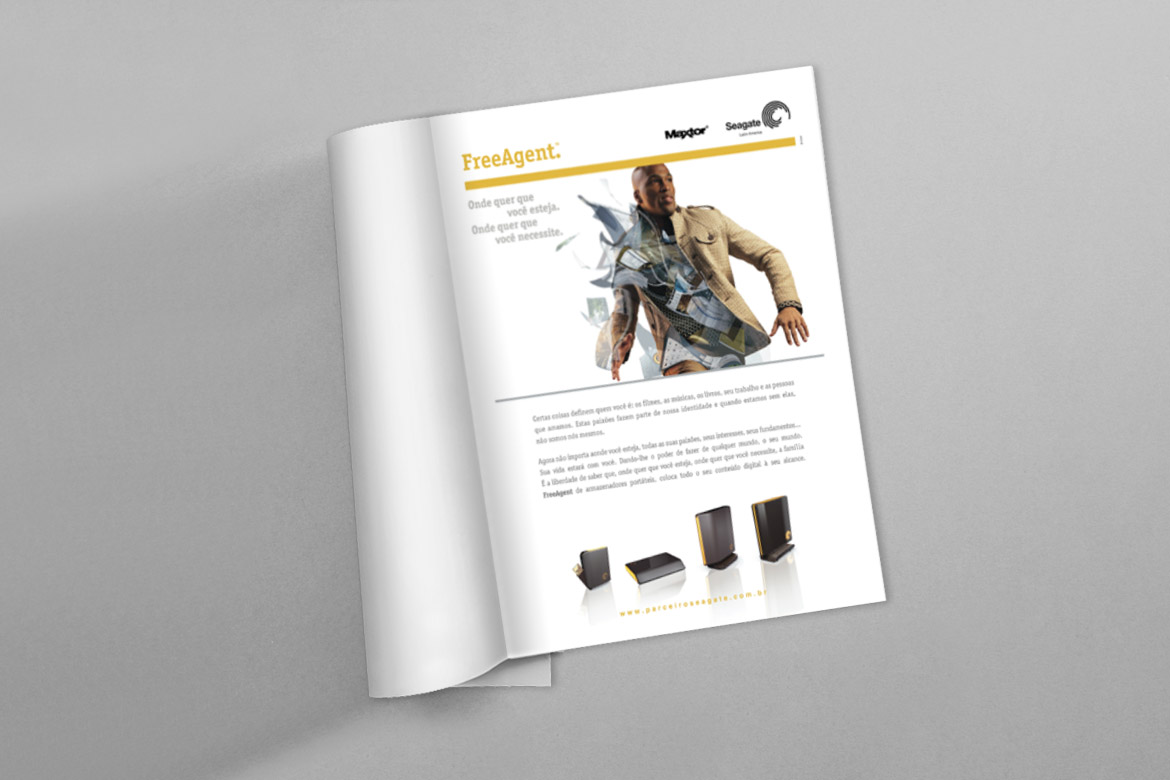 Anúncio interno para revista