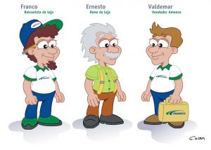 Ilustração personagens