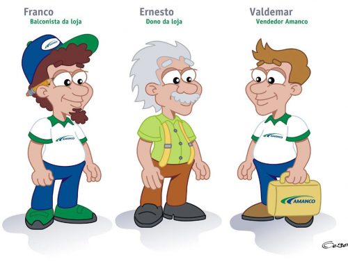 Ilustração personagens – Amanco