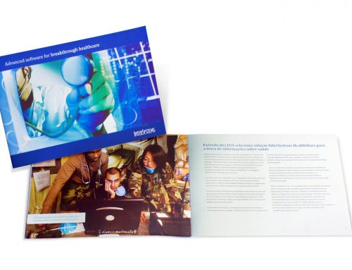 Criação de folder para empresa de tecnologia