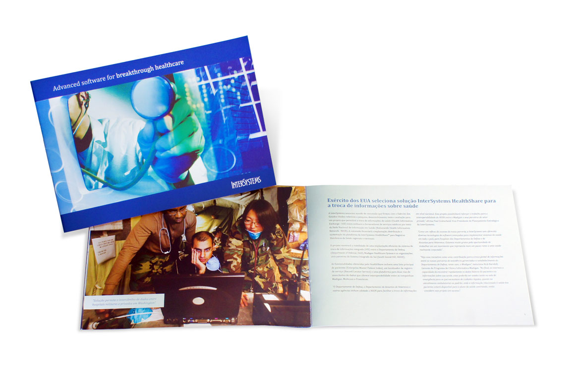 Criação de folder para empresa de tecnologia